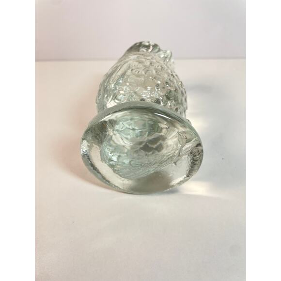 Vintage Clear Glass 4" Owl Modern Art Figurine Paperweight Textured Base MCM - Picture 6 of 8